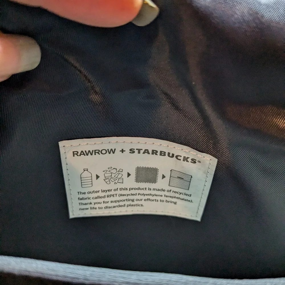 Starbucks‎ Rawrow Black Changeable Purse Crossbody Canvas Bag Recycled Materials